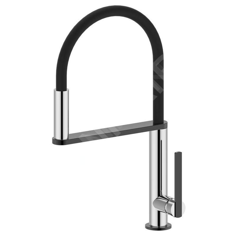 Sapho Nimoa - Mitigeur d’évier avec bras flexible, chrome/noir MA640GM
