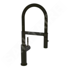 Villeroy & Boch Steel Expert 2.0 - Mitigeur d'évier avec bras flexible et douchette, noir mat 92800006