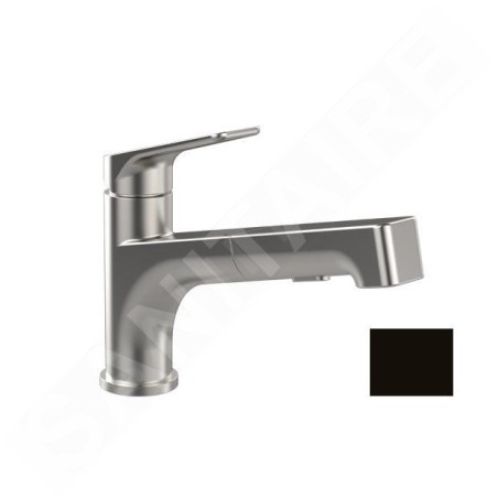 Villeroy & Boch Junis Shower - Mitigeur d'évier avec douchette extractible, noir mat 92810006