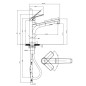 Villeroy & Boch Junis - Mitigeur d'évier avec douchette extractible, noir mat 92820006