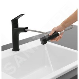 Villeroy & Boch Junis - Mitigeur d'évier avec douchette extractible, noir mat 92820006
