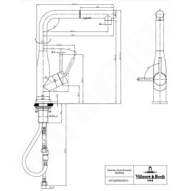 Villeroy & Boch Subway Style Shower - Mitigeur d'évier avec douchette extractible, noir mat 92850006
