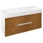 Sapho Mediena - Meuble lavabo 1170x505x485 mm, blanc mat/chêne naturel MD122 Sapho Mediena - Meuble lavabo 1170x505x485 mm, blanc mat/chêne naturel MD122