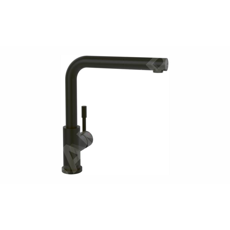 Villeroy & Boch Steel Shower - Mitigeur d'évier avec bec extractible, noir mat 96970106