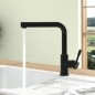 Villeroy & Boch Steel Shower - Mitigeur d'évier avec bec extractible, noir mat 96970106