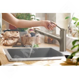 Hansgrohe Zesis M33 - Mitigeur d’évier avec douchette extractible, aspect inox 74820800