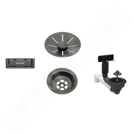 Blanco Accessoires - Kit de vidage InFino, acier foncé 207424