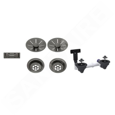 Blanco Accessoires - Kit de vidage InFino, acier foncé 207440