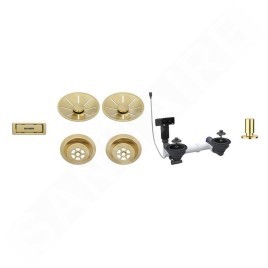 Blanco Accessoires - Kit de vidage InFino, avec commande excentrique, or 207443