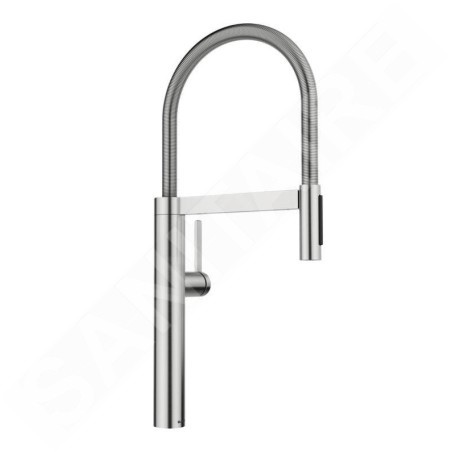 Blanco Culina S - Mitigeur d’évier avec bras flexible et douchette, acier 527463