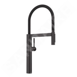 Blanco Culina S - Mitigeur d'évier avec bras flexible et douchette, noir mat 527464
