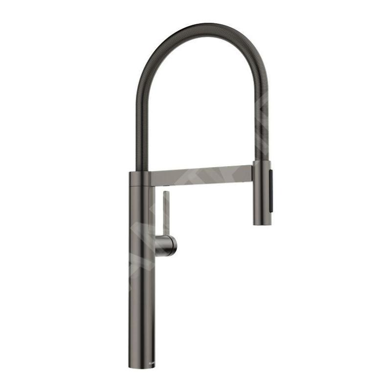 Blanco Culina S - Mitigeur d’évier avec bras flexible et douchette, acier foncé 527465