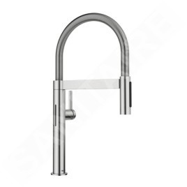 Blanco Culina S - Mitigeur de cuisine électronique avec bras flexible et douchette, alimentation secteur, acier 527466