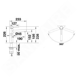 Blanco Alta II - Mitigeur d’évier, blanc soft 527536