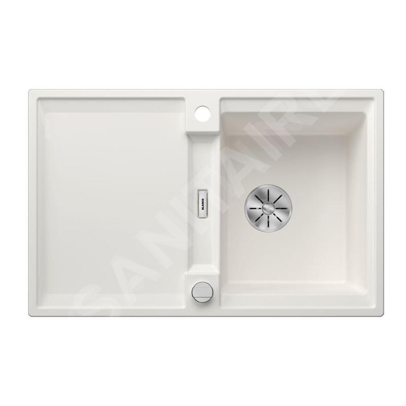 Blanco Adira - Évier en silgranit, 78x50 mm, avec commande excentrique et accessoires, InFino, blanc 527589