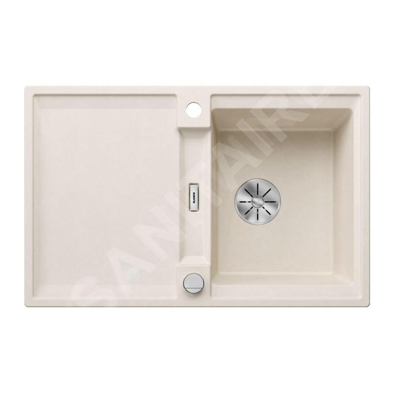 Blanco Adira - Évier en silgranit, 78x50 mm, avec commande excentrique et accessoires, InFino, blanc soft 527590
