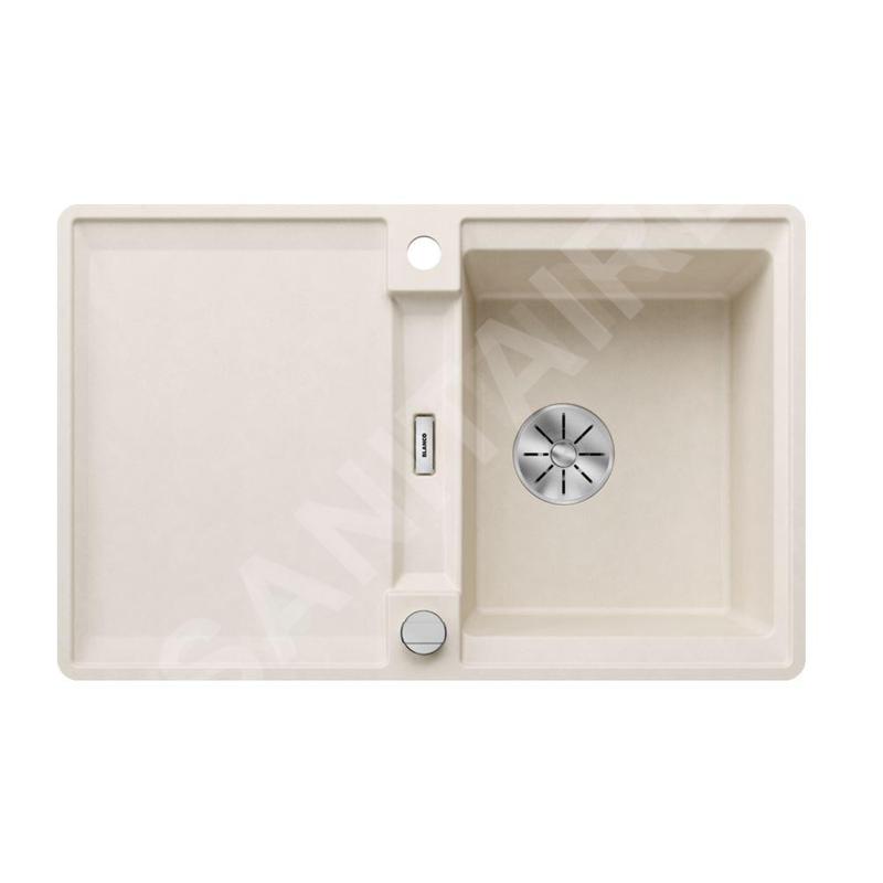 Blanco Adira - Évier en silgranit, 77x49 mm, avec commande excentrique et accessoires, InFino, blanc soft 527598