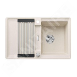 Blanco Adira - Évier en silgranit, 77x49 mm, avec commande excentrique et accessoires, InFino, blanc soft 527598