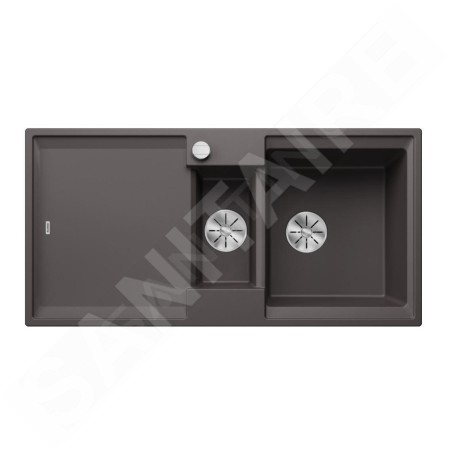 Blanco Adira - Évier en silgranit, 100x50 mm, avec commande excentrique et accessoires, InFino, gris rocher 527603