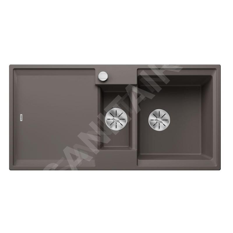 Blanco Adira - Évier en silgranit, 100x50 mm, avec commande excentrique et accessoires, InFino, gris volcan 527604
