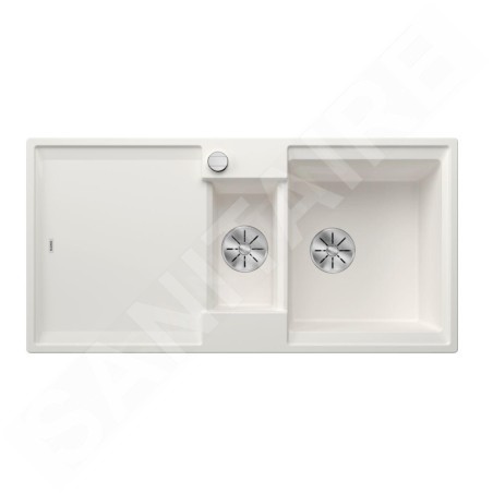 Blanco Adira - Évier en silgranit, 100x50 mm, avec commande excentrique et accessoires, InFino, blanc 527605