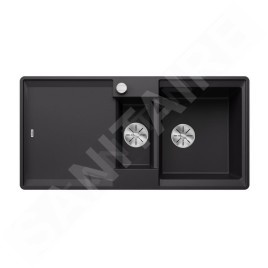 Blanco Adira - Évier en silgranit, 99x49 mm, avec commande excentrique et accessoires, InFino, noir 527609