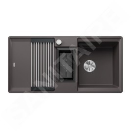 Blanco Adira - Évier en silgranit, 99x49 mm, avec commande excentrique et accessoires, InFino, gris rocher 527611