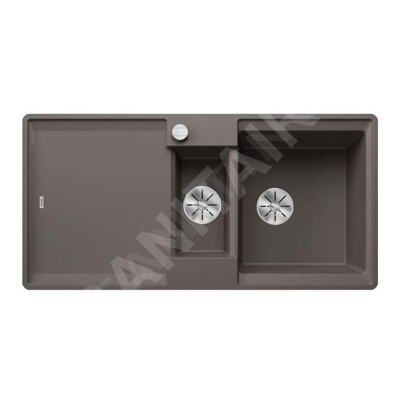 Blanco Adira - Évier en silgranit, 99x49 mm, avec commande excentrique et accessoires, InFino, gris volcan 527612