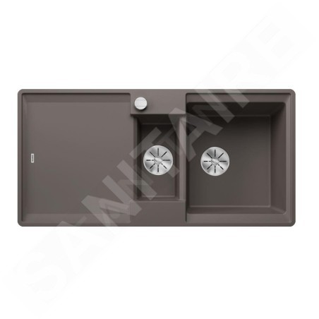 Blanco Adira - Évier en silgranit, 99x49 mm, avec commande excentrique et accessoires, InFino, gris volcan 527612