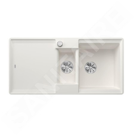 Blanco Adira - Évier en silgranit, 99x49 mm, avec commande excentrique et accessoires, InFino, blanc 527613