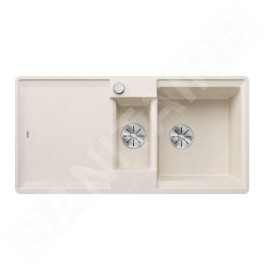 Blanco Adira - Évier en silgranit, 99x49 mm, avec commande excentrique et accessoires, InFino, blanc soft 527614