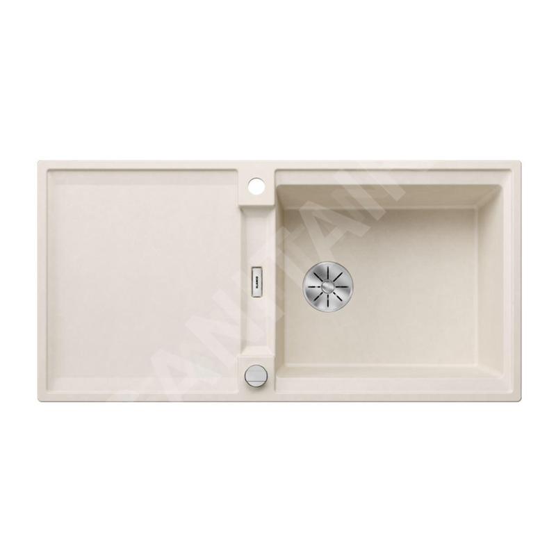 Blanco Adira - Évier en silgranit, 100x50 mm, avec commande excentrique et accessoires, InFino, blanc soft 527622