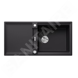 Blanco Adira - Évier en silgranit, 99x49 mm, avec commande excentrique et accessoires, InFino, noir 527625