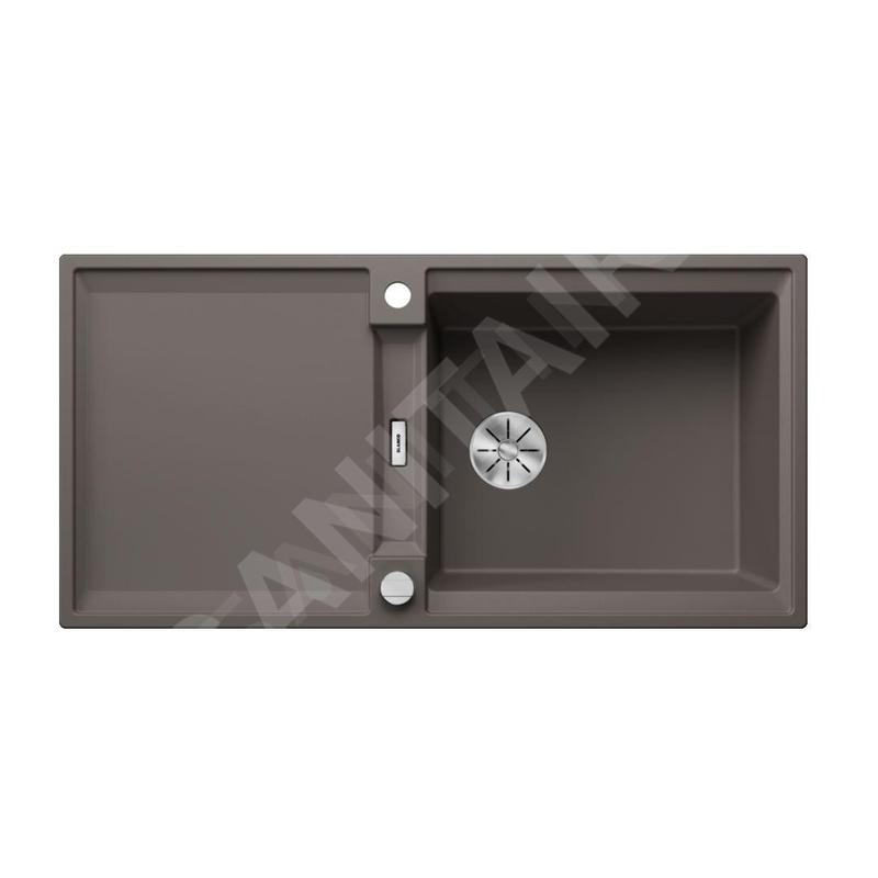 Blanco Adira - Évier en silgranit, 99x49 mm, avec commande excentrique et accessoires, InFino, gris volcan 527628