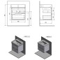 Sapho Mediena - Meuble-lavabo 560x510x485 mm, blanc mat MD060 Sapho Mediena - Meuble-lavabo 560x510x485 mm, blanc mat MD060