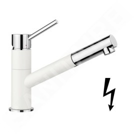 Blanco Kano S - Mitigeur d’évier avec bec extractible, blanc/chrome 527650