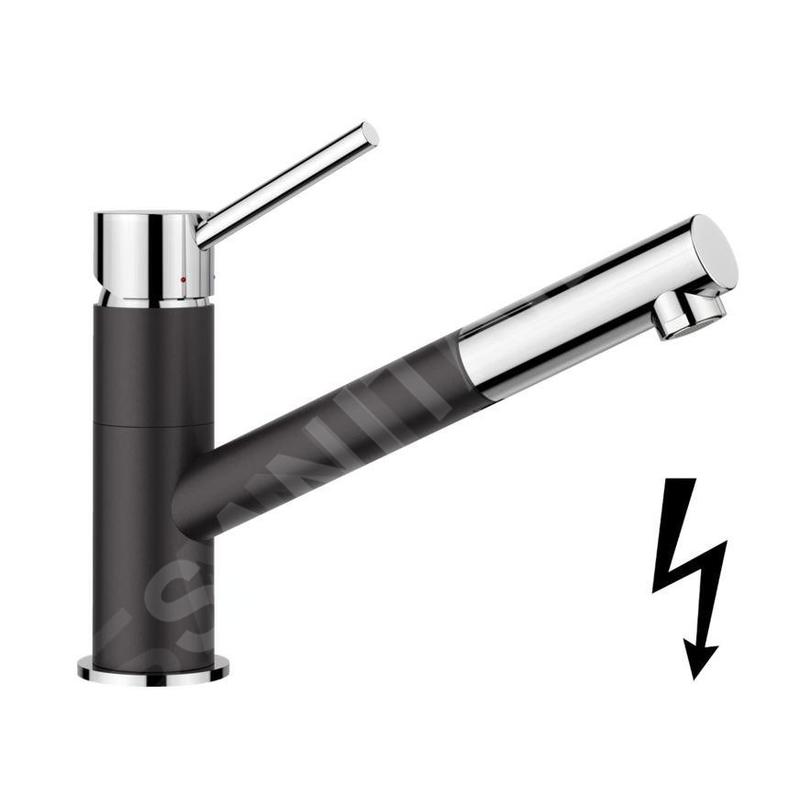 Blanco Kano S - Mitigeur d’évier avec bec extractible, noir/chrome 527652