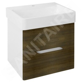 Sapho Mediena - Meuble-lavabo 570x507x485 mm, blanc mat/dub graphite MD061