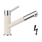 Blanco Kano S - Mitigeur d’évier avec bec extractible, blanc soft/chrome 527655