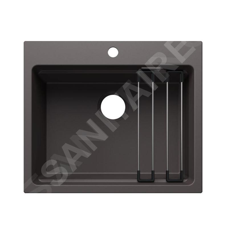 Blanco Etagon 6 - Évier en silgranit 60x51 mm, avec accessoires, gris rocher 527750