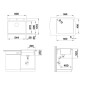 Blanco Etagon 6 - Évier en silgranit 60x51 mm, avec accessoires, blanc 527751