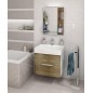 Sapho Mediena - Meuble-lavabo 570x507x485 mm, blanc mat/dub graphite MD061