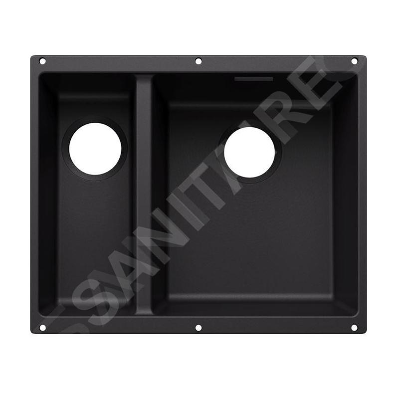 Blanco Subline 340/160 - Évier en silgranit, 53x40 mm, bac à droite, noir 527810