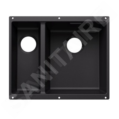 Blanco Subline 340/160 - Évier en silgranit, 53x40 mm, bac à droite, noir 527810