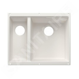 Blanco Subline 340/160 - Évier en silgranit, 53x40 mm, bac à droite, blanc 527815