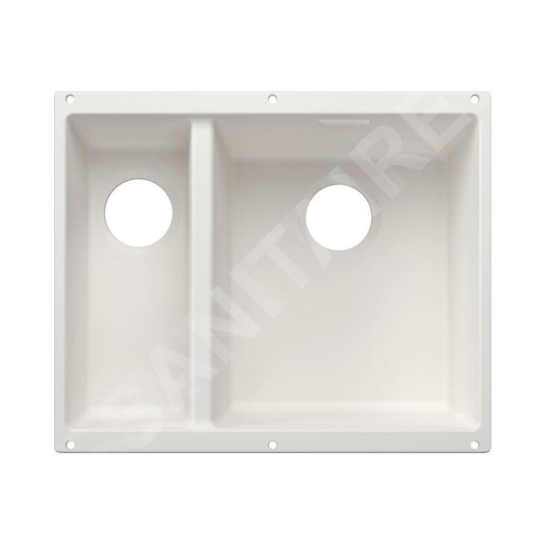 Blanco Subline 340/160 - Évier en silgranit, 53x40 mm, bac à droite, blanc 527815