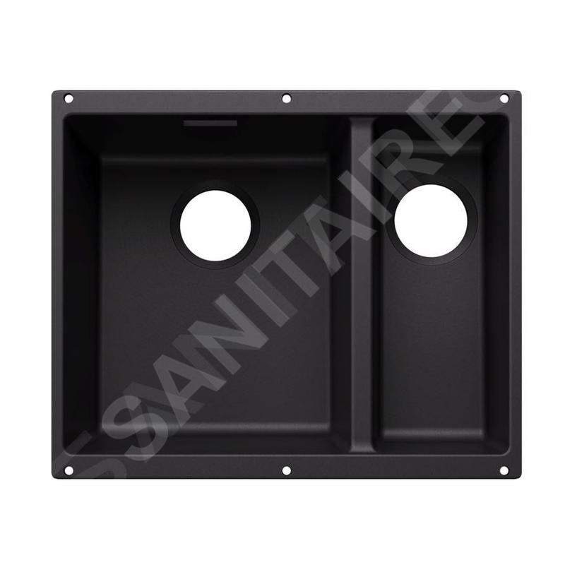 Blanco Subline 340/160 - Évier en silgranit, 53x40 mm, bac à gauche, noir 527818