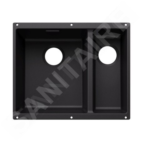 Blanco Subline 340/160 - Évier en silgranit, 53x40 mm, bac à gauche, noir 527818