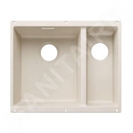 Blanco Subline 340/160 - Évier en silgranit, 53x40 mm, bac à gauche, blanc soft 527820