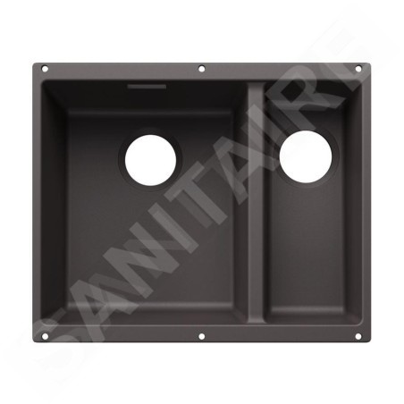 Blanco Subline 340/160 - Évier en silgranit, 53x40 mm, bac à gauche, gris rocher 527822